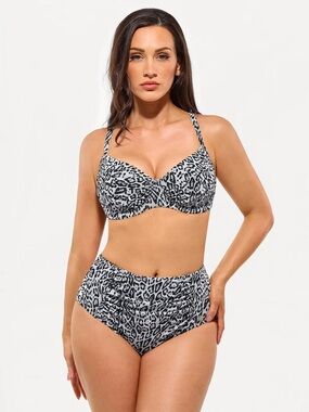 Popilush Shapewear Ruched Tummy Control Bikini Set